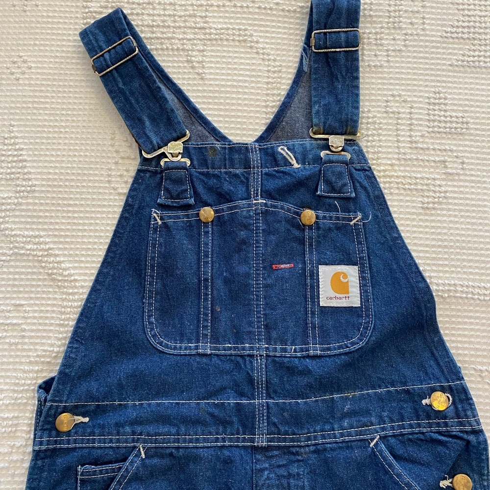 Carhartt Dark Blue Denim Women's Overalls - Picture 10 of 13